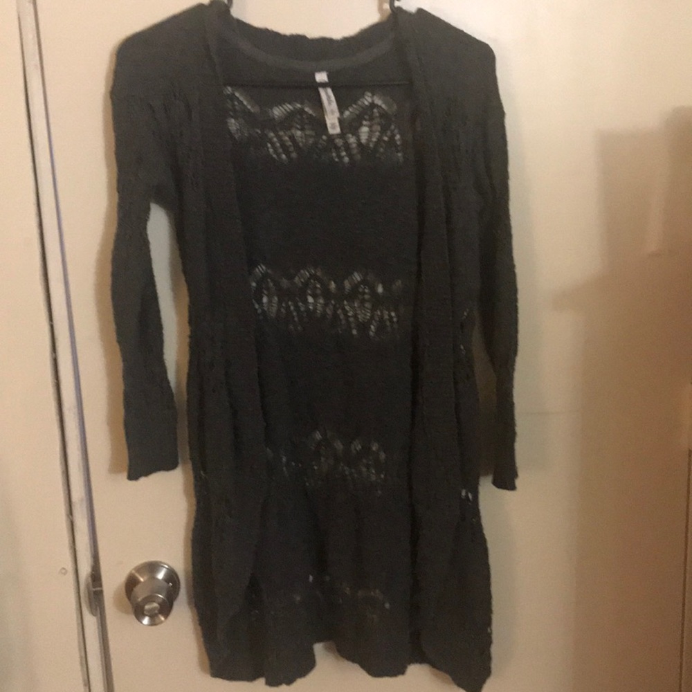 Aeropostale grey knit cardigan